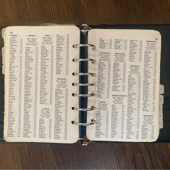 Vintage Franklin Covey Planner Full Grain Nappa Leather Brown